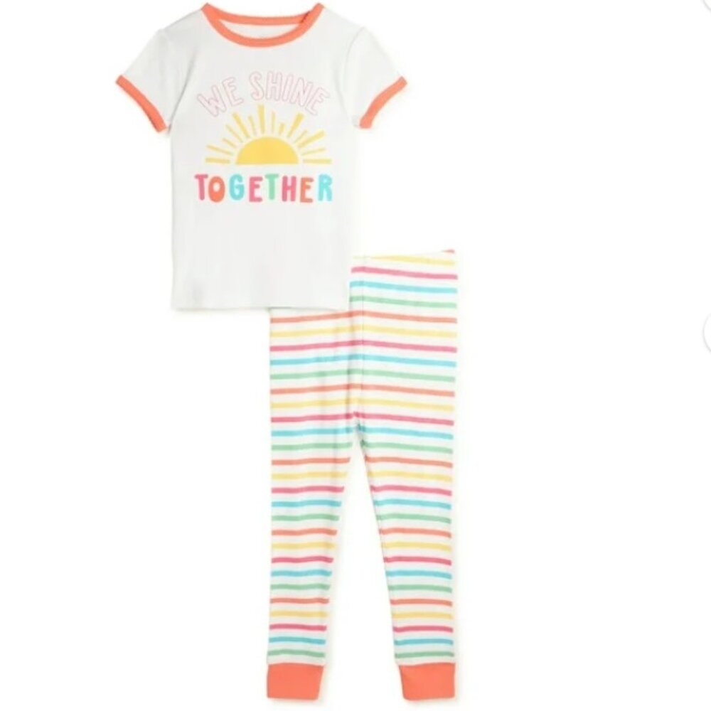 Wonder Nation Toddler Girls’ Shine Sleep Set, 2-Piece, Sizes 18Months NWT
